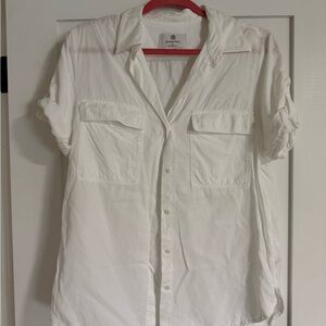 Babaton White Button-Up Shirt